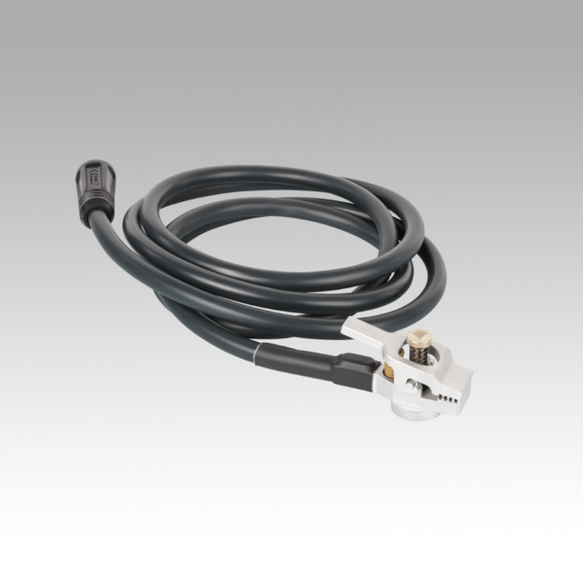 Black Cable w/ Ground Clamp