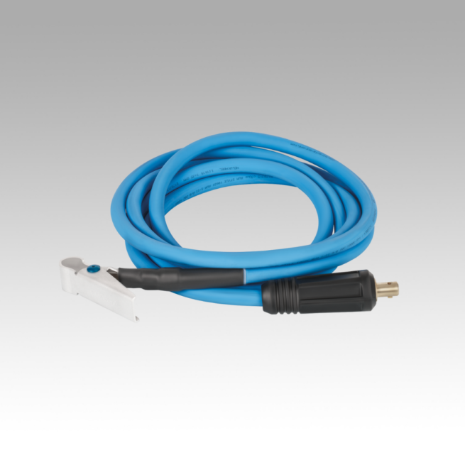 Blue Cable w/ Ground Clamp